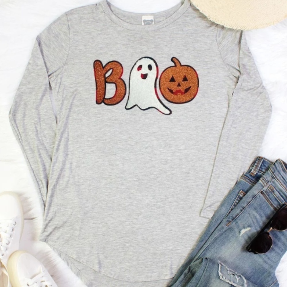 Flocked Ghost T-Shirt